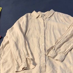 100% linen button down j Jill shirt